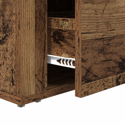 vidaXL Bedside Cabinet Old Wood 35 x 60 x 50 cm Engineered Wood