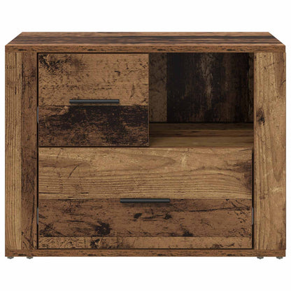 vidaXL Bedside Cabinet Old Wood 35 x 60 x 50 cm Engineered Wood