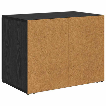 vidaXL Bedside Cabinet Black Oak 35 x 60 x 50 cm Engineered Wood