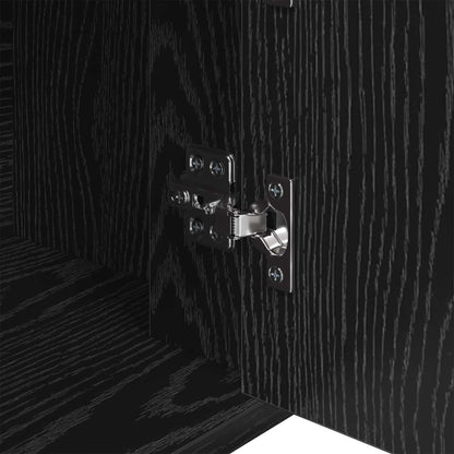 vidaXL Sideboard Black oak 80 x 30 x 60 cm Engineered Wood