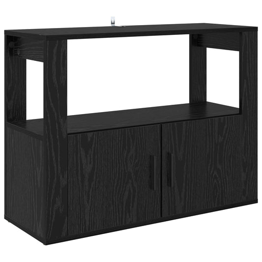 vidaXL Sideboard Black oak 80 x 30 x 60 cm Engineered Wood