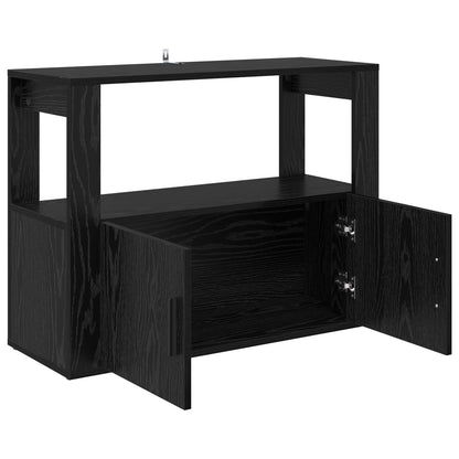 vidaXL Sideboard Black oak 80 x 30 x 60 cm Engineered Wood