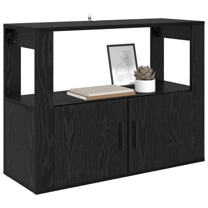 vidaXL Sideboard Black oak 80 x 30 x 60 cm Engineered Wood