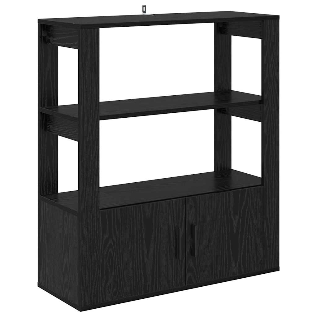 vidaXL Sideboard Black oak 30 x 80 x 90 cm Engineered Wood