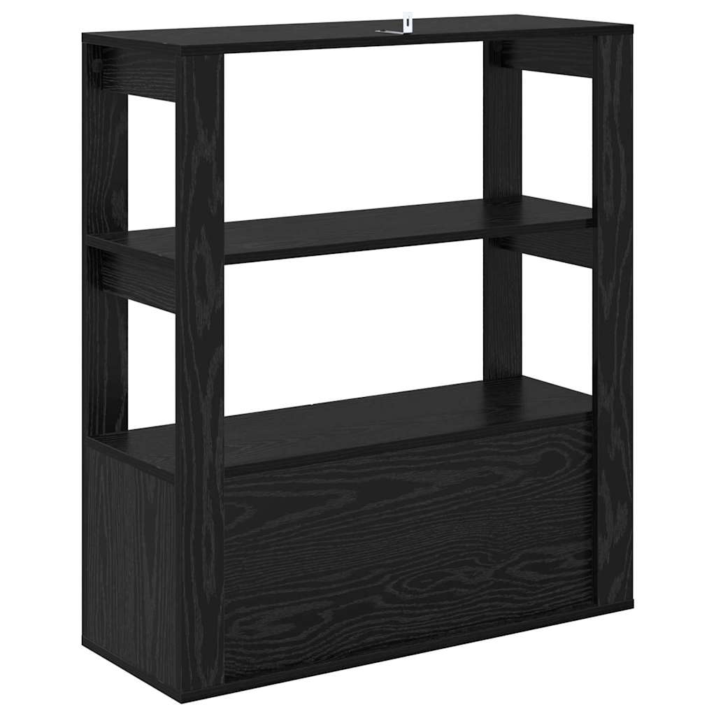 vidaXL Sideboard Black oak 30 x 80 x 90 cm Engineered Wood