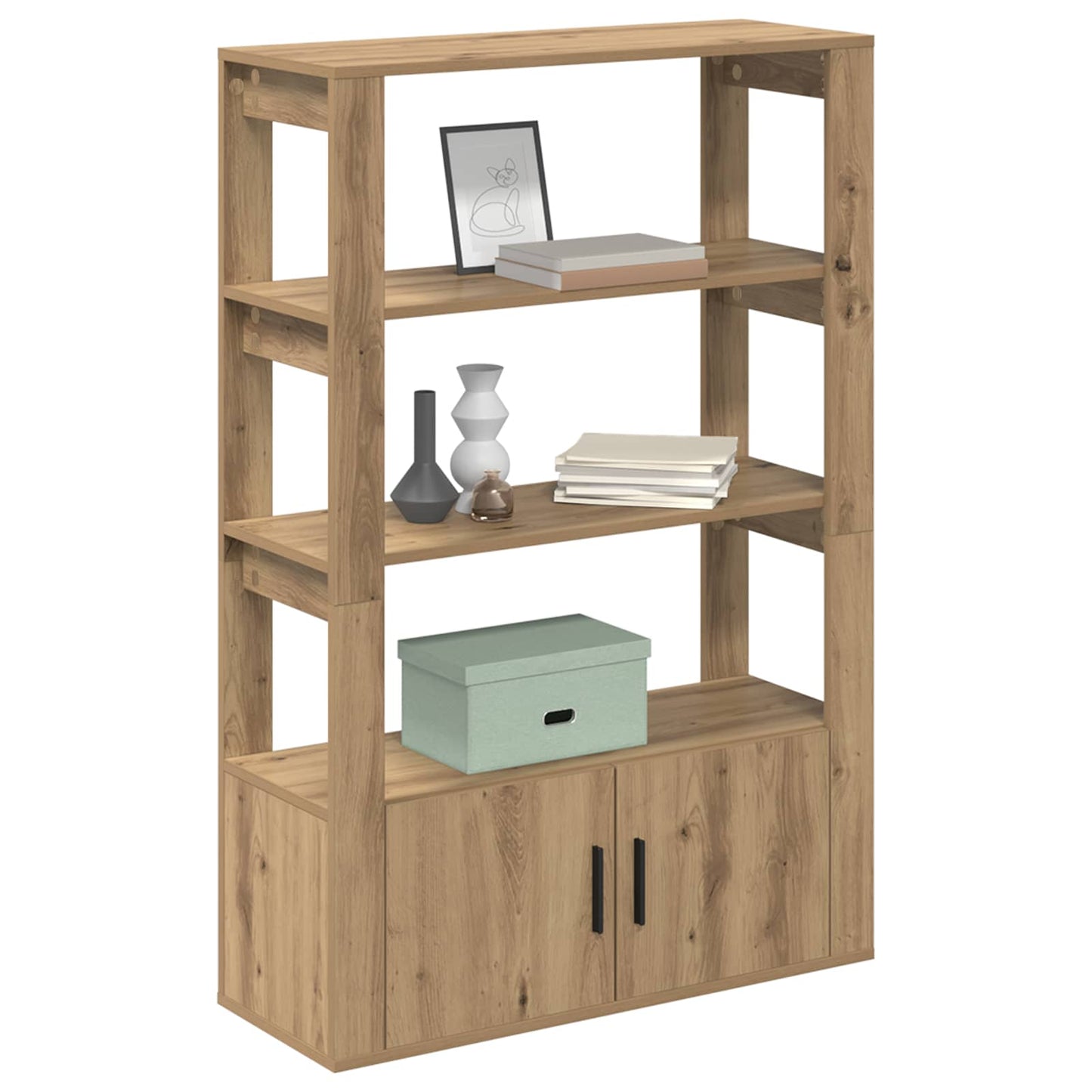 vidaXL Sideboard Artisan oak 30 x 80 x 119.5 cm Engineered wood