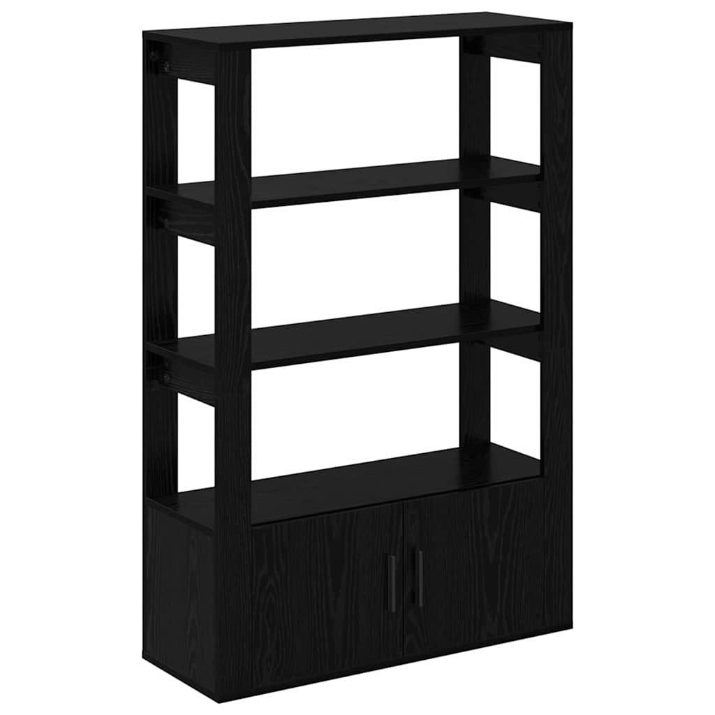 vidaXL Sideboard Black oak 30 x 80 x 119.5 cm Engineered wood