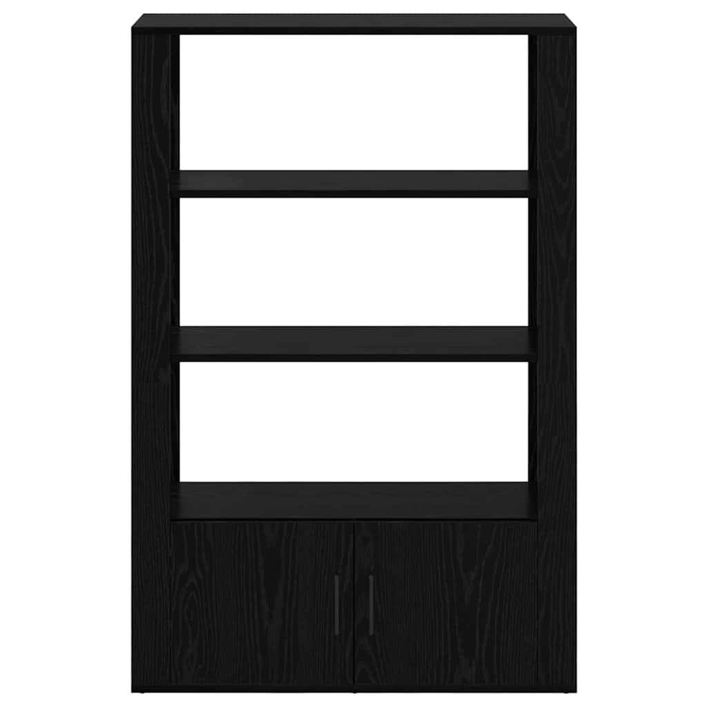 vidaXL Sideboard Black oak 30 x 80 x 119.5 cm Engineered wood