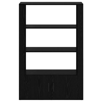 vidaXL Sideboard Black oak 30 x 80 x 119.5 cm Engineered wood