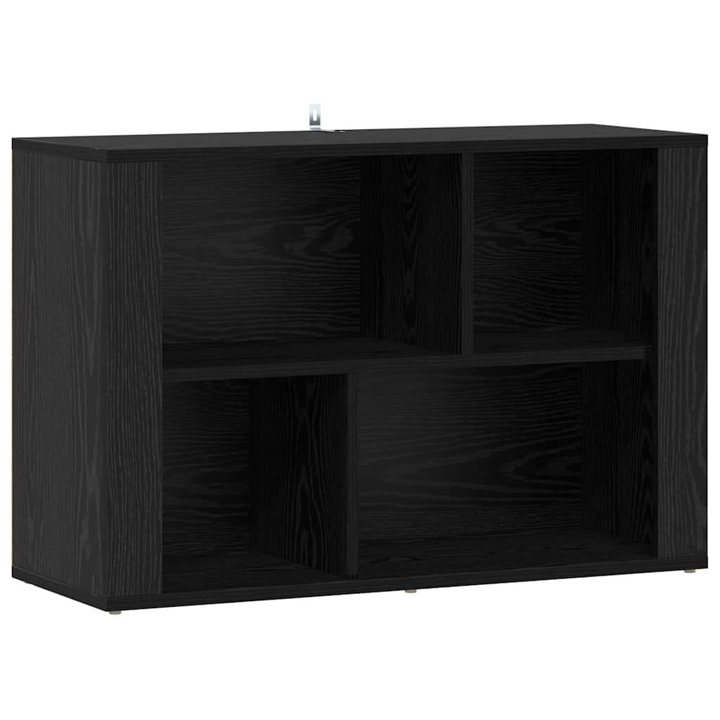 vidaXL Sideboard Black Oak 80 x 30 x 53 cm Engineered Wood