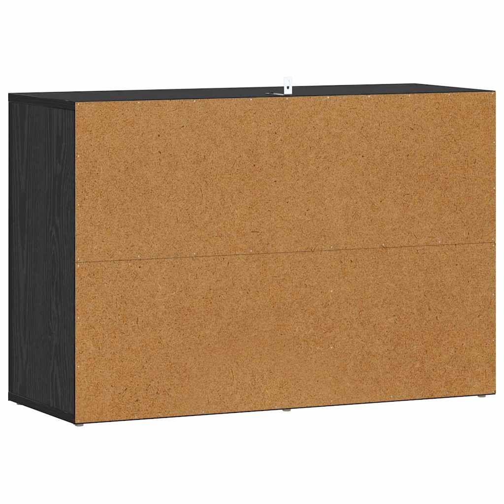 vidaXL Sideboard Black Oak 80 x 30 x 53 cm Engineered Wood