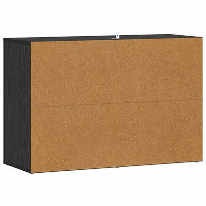 vidaXL Sideboard Black Oak 80 x 30 x 53 cm Engineered Wood