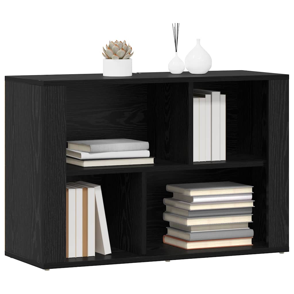 vidaXL Sideboard Black Oak 80 x 30 x 53 cm Engineered Wood