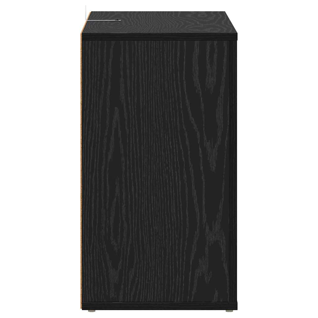 vidaXL Sideboard Black Oak 80 x 30 x 53 cm Engineered Wood
