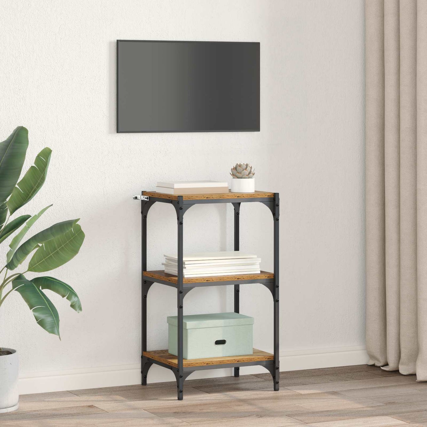 vidaXL Book Cabinet Old wood 40 x 33 x 70.5 cm Engineered wood