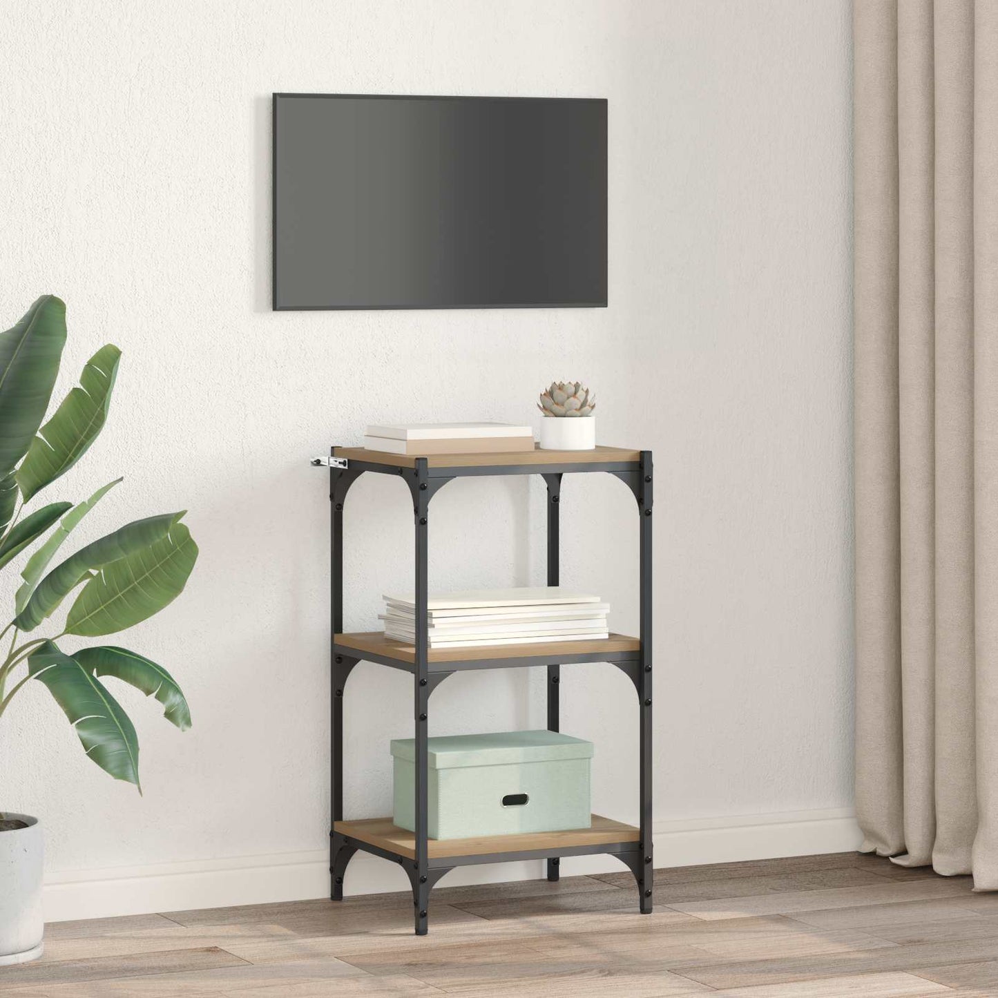 vidaXL Book Cabinet 3-Tier 40 x 33 x 70.5 cm Engineered wood