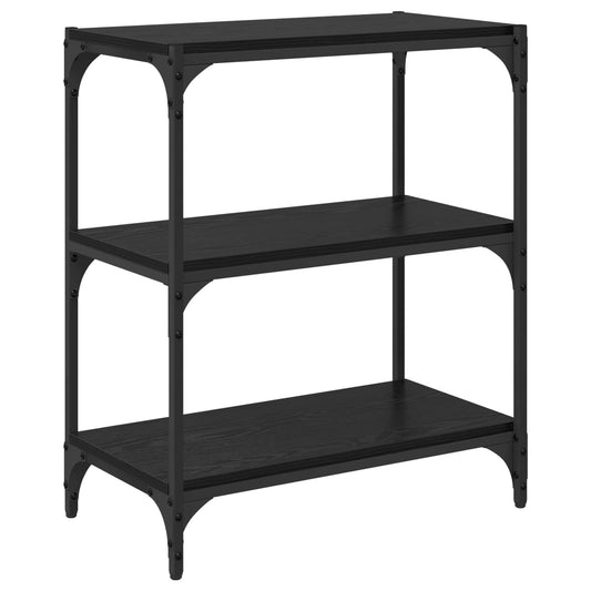 vidaXL Book Cabinet Black oak 60 x 33 x 70.5 cm Engineered wood