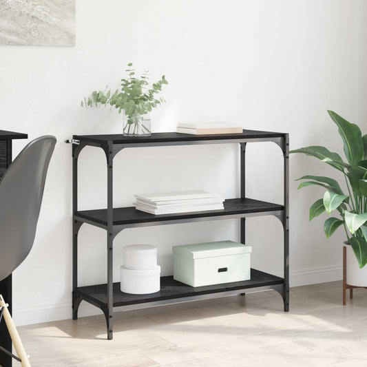 vidaXL Book Cabinet Black Oak 80 x 33 x 70.5 cm
