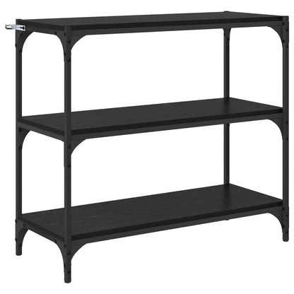 vidaXL Book Cabinet Black Oak 80 x 33 x 70.5 cm