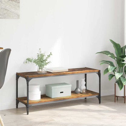 vidaXL TV Cabinet Old Wood 100 x 33 x 41 cm Engineered Wood and Iron