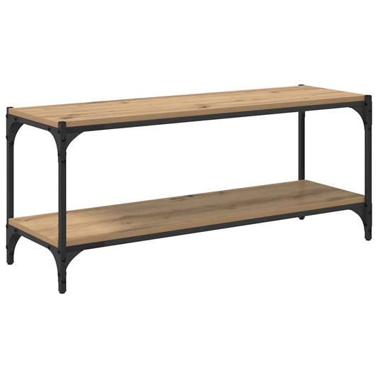 vidaXL TV Cabinet 2-Tier 100 x 33 x 41 cm Engineered Wood and Iron