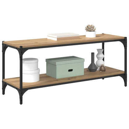 vidaXL TV Cabinet 2-Tier 100 x 33 x 41 cm Engineered Wood and Iron