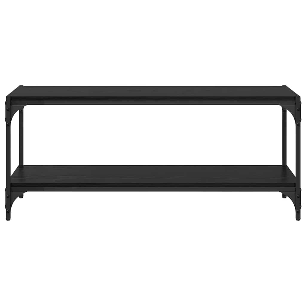 vidaXL TV Cabinet Black Oak 100 x 33 x 41 cm Engineered Wood and Iron