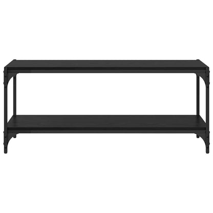 vidaXL TV Cabinet Black Oak 100 x 33 x 41 cm Engineered Wood and Iron