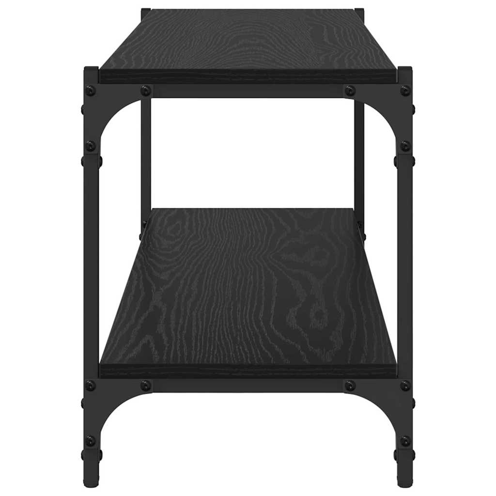 vidaXL TV Cabinet Black Oak 100 x 33 x 41 cm Engineered Wood and Iron