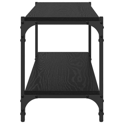 vidaXL TV Cabinet Black Oak 100 x 33 x 41 cm Engineered Wood and Iron