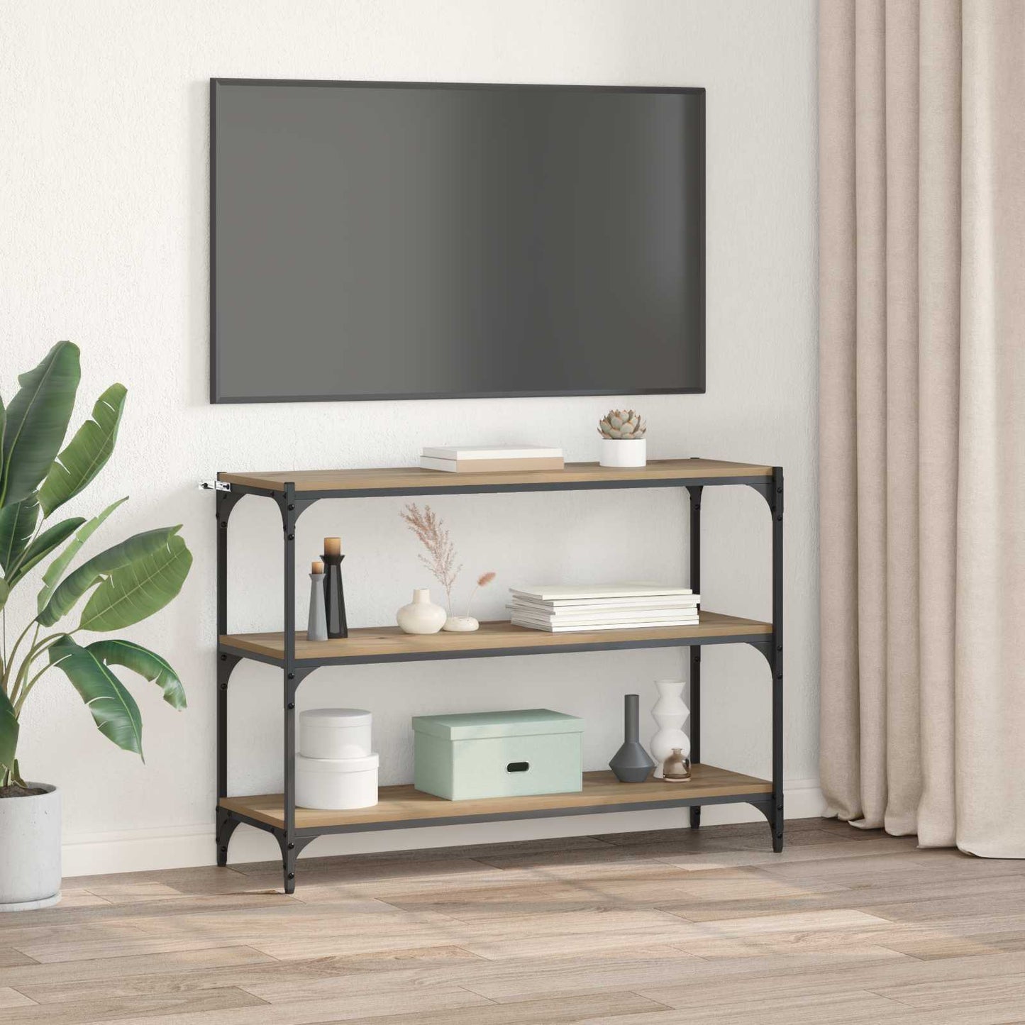 vidaXL Book Cabinet 3-Tier 100 x 33 x 70.5 cm Engineered wood