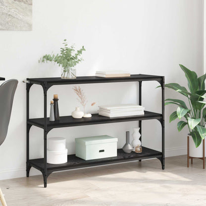 vidaXL Book Cabinet Black oak 100 x 33 x 70.5 cm Engineered wood