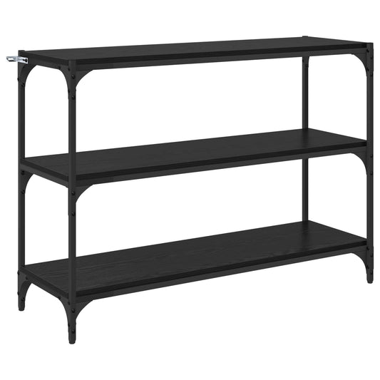 vidaXL Book Cabinet Black oak 100 x 33 x 70.5 cm Engineered wood