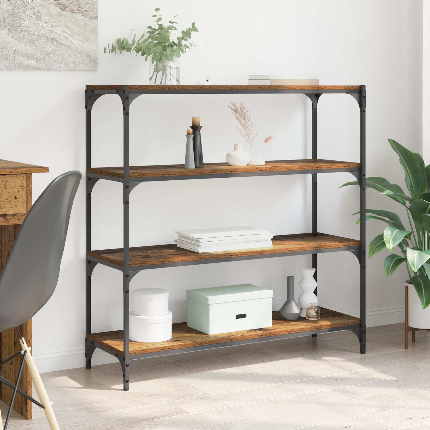 vidaXL Book Cabinet Old Wood 100 x 33 x 100 cm