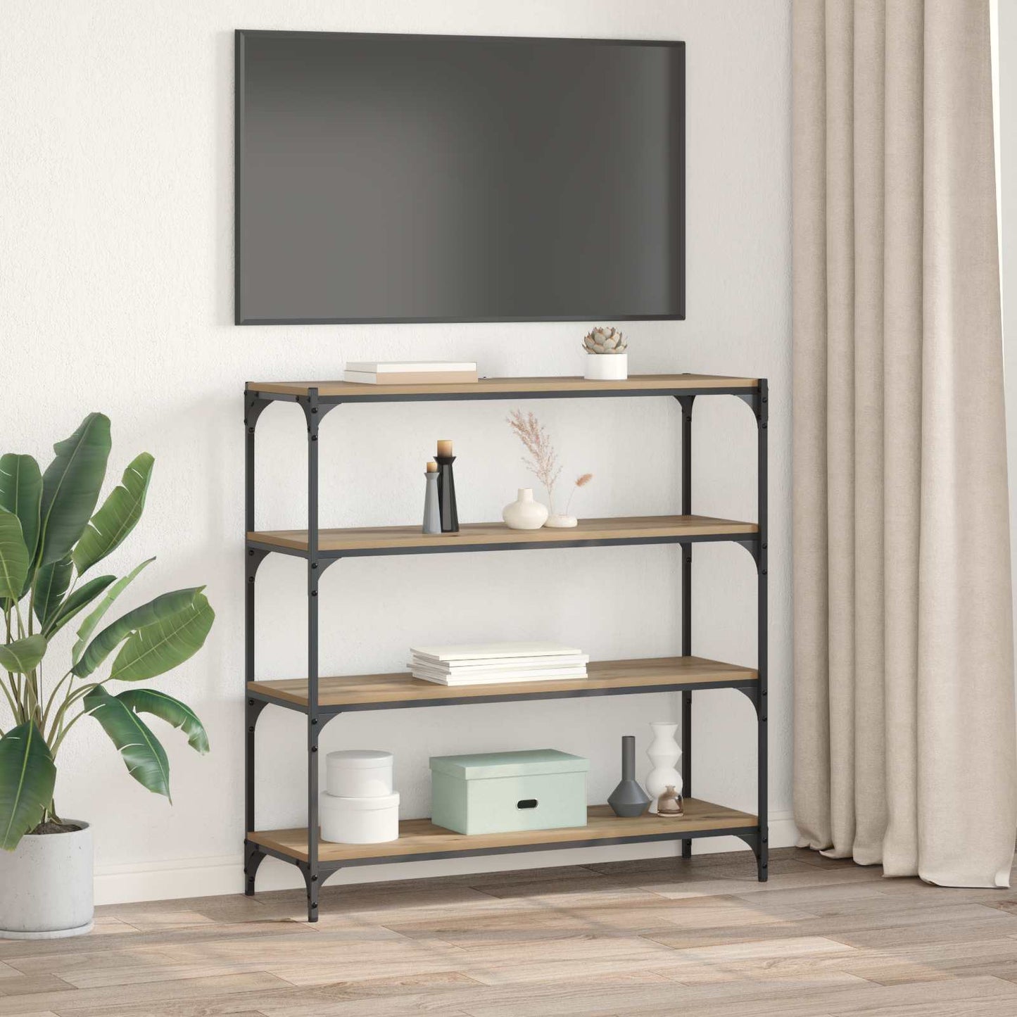 vidaXL Book Cabinet 3-Tier 100 x 33 x 100 cm Engineered wood