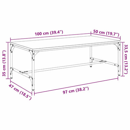 vidaXL Coffee Table Old Wood 100 x 50 x 35 cm Engineered Wood