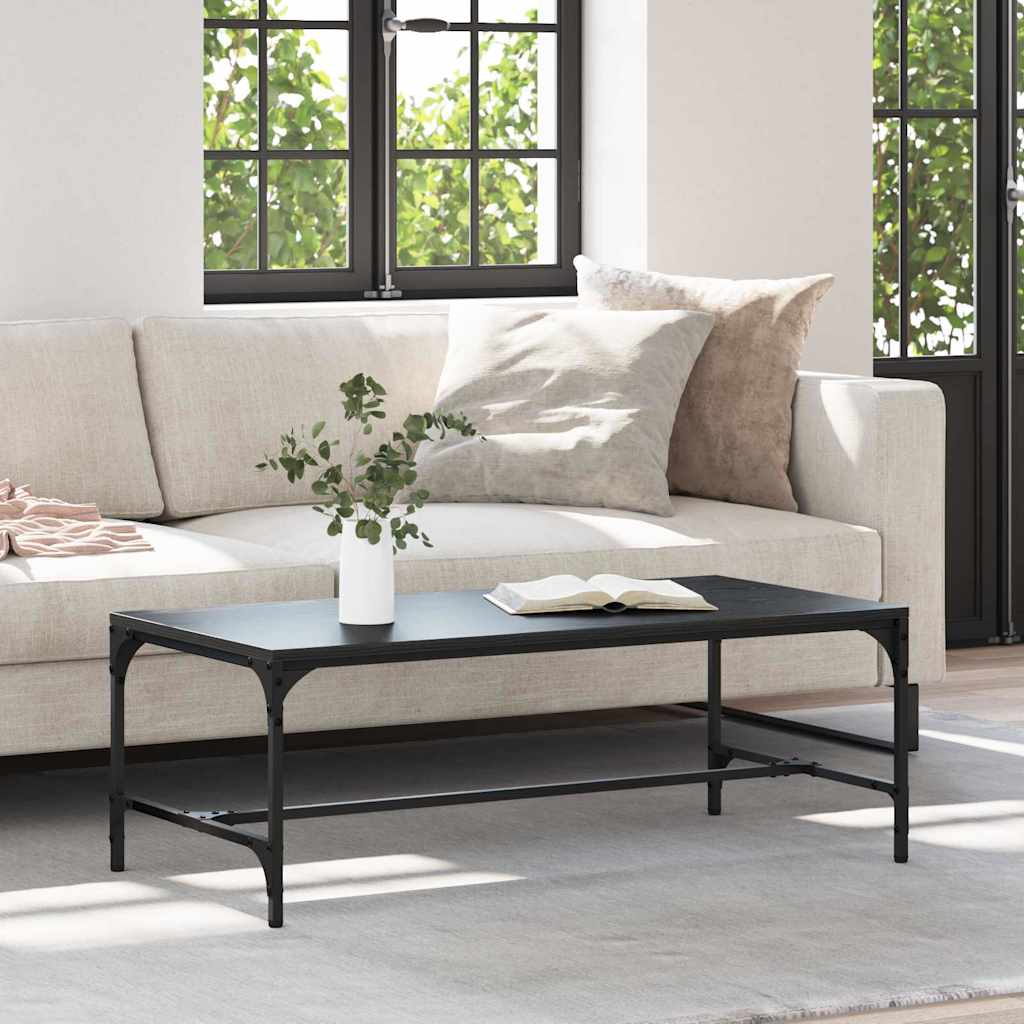 vidaXL Coffee Table Black Oak 100 x 50 x 35 cm Engineered Wood