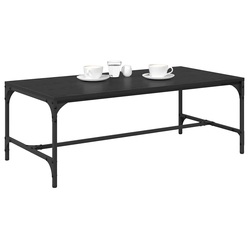 vidaXL Coffee Table Black Oak 100 x 50 x 35 cm Engineered Wood