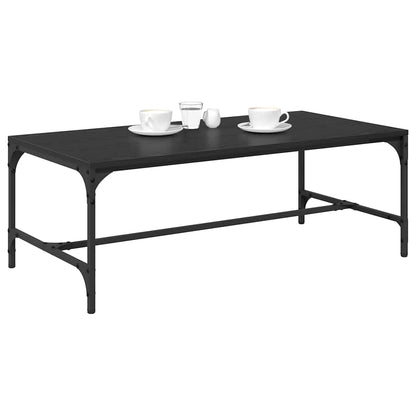 vidaXL Coffee Table Black Oak 100 x 50 x 35 cm Engineered Wood