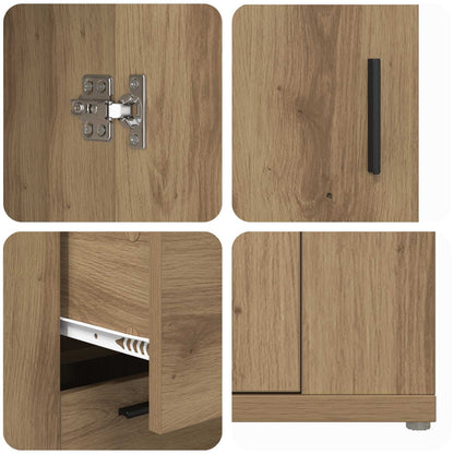 vidaXL Sideboard Artisan Oak 100 x 33 x 59.5 cm Engineered Wood