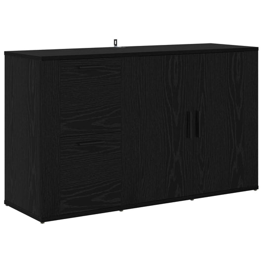 vidaXL Sideboard Black Oak 100 x 33 x 59.5 cm Engineered Wood