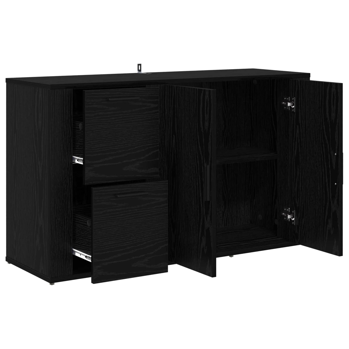 vidaXL Sideboard Black Oak 100 x 33 x 59.5 cm Engineered Wood