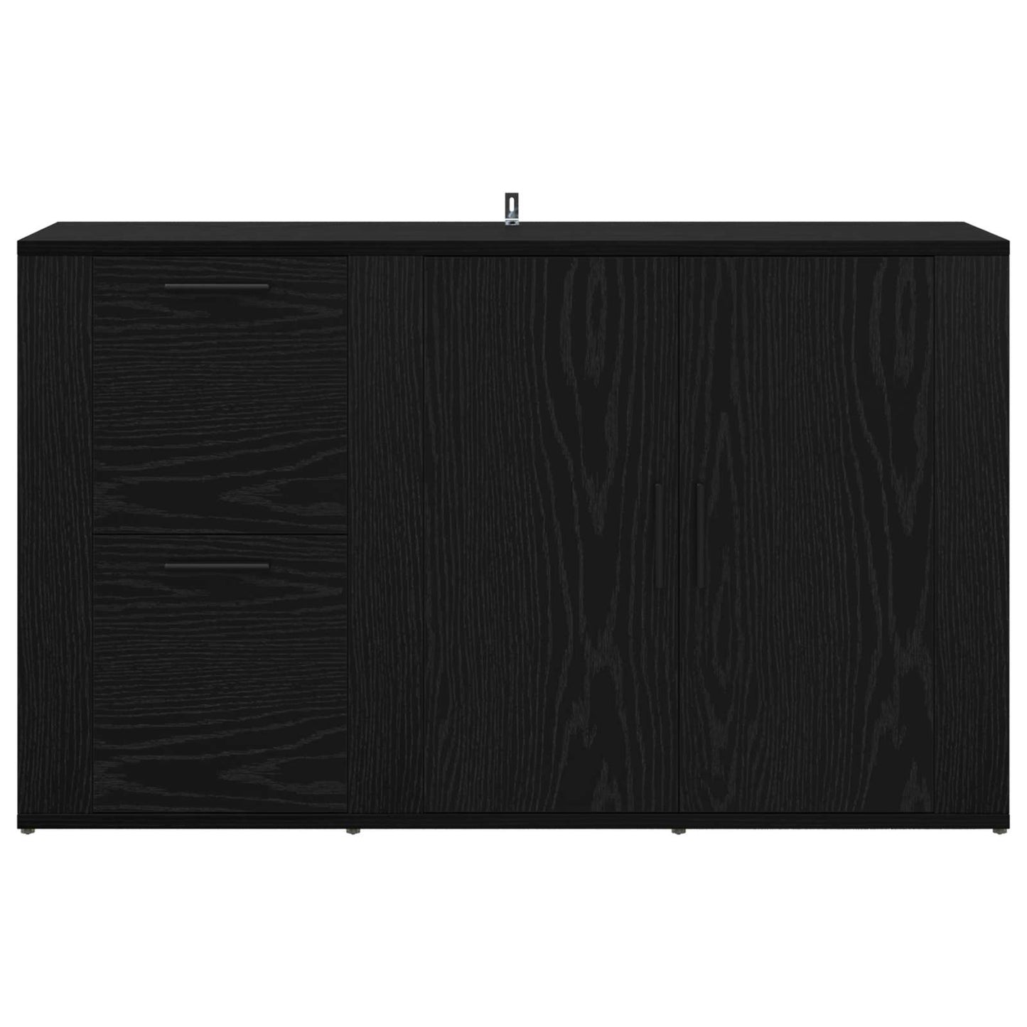vidaXL Sideboard Black Oak 100 x 33 x 59.5 cm Engineered Wood