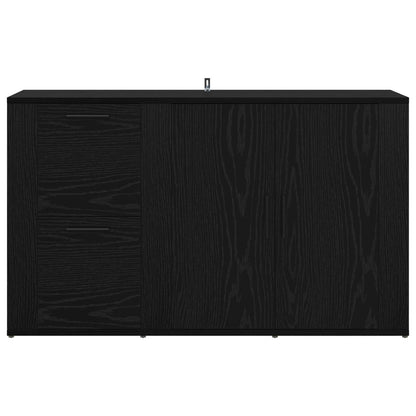 vidaXL Sideboard Black Oak 100 x 33 x 59.5 cm Engineered Wood