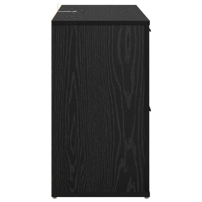 vidaXL Sideboard Black Oak 100 x 33 x 59.5 cm Engineered Wood