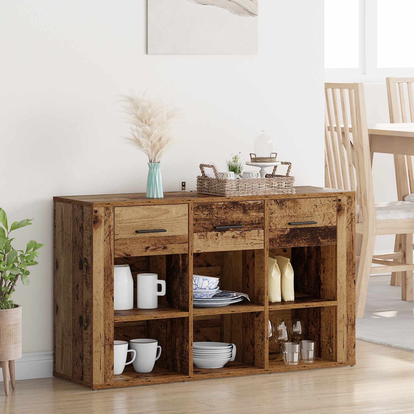 vidaXL Sideboard Old Wood 100 x 30 x 59.5 cm Engineered Wood