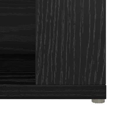 vidaXL Sideboard Black Oak 100 x 30 x 59.5 cm Engineered Wood