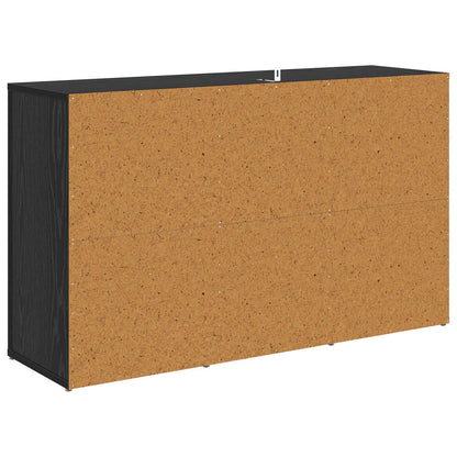 vidaXL Sideboard Black Oak 100 x 30 x 59.5 cm Engineered Wood