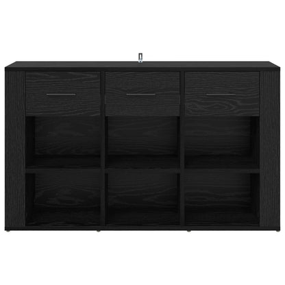 vidaXL Sideboard Black Oak 100 x 30 x 59.5 cm Engineered Wood