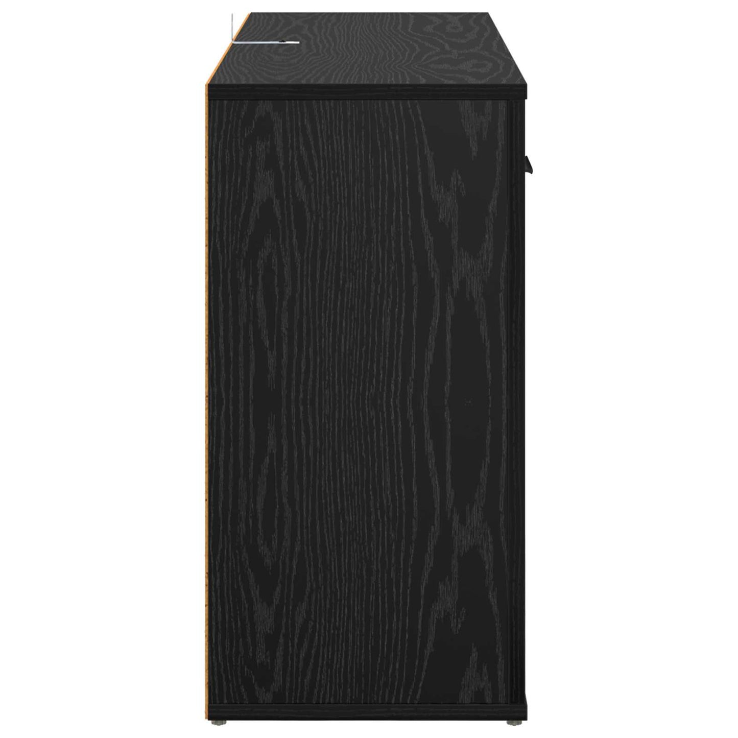 vidaXL Sideboard Black Oak 100 x 30 x 59.5 cm Engineered Wood